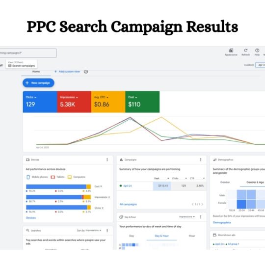 PPC Search Campaign Results